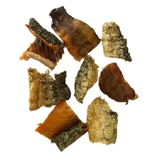 Morceau de peau de saumon