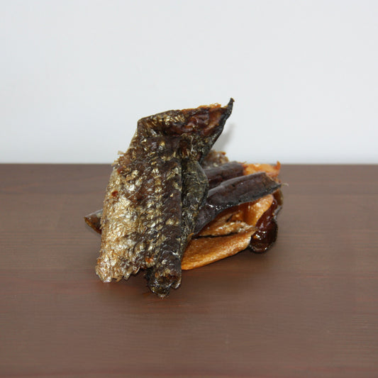 Morceau de peau de saumon